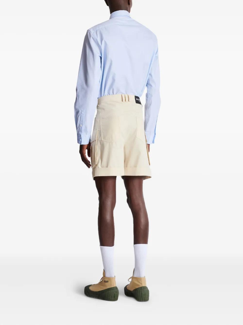 BALMAIN Cotton Cargo Bermuda Shorts