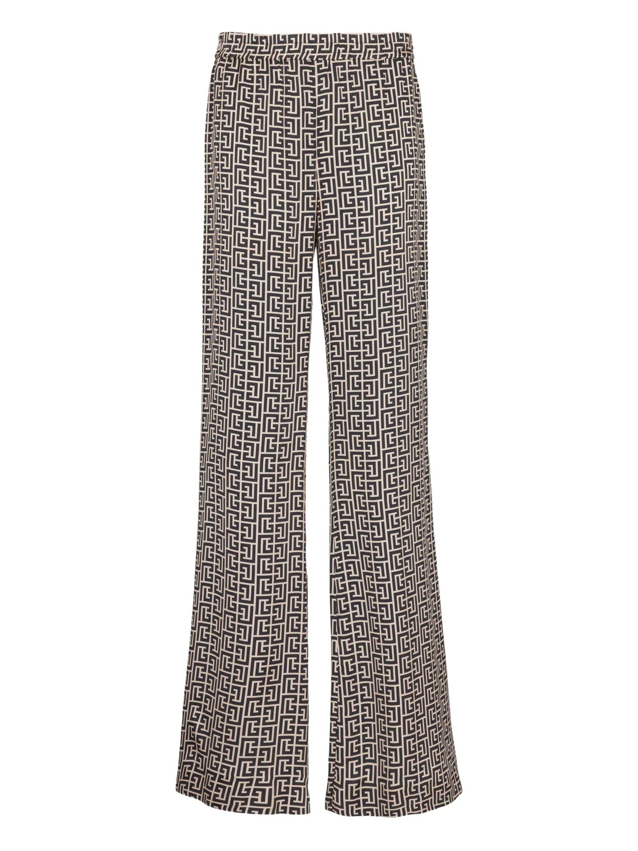 BALMAIN Monogrammed Flowing Trousers (Size M)