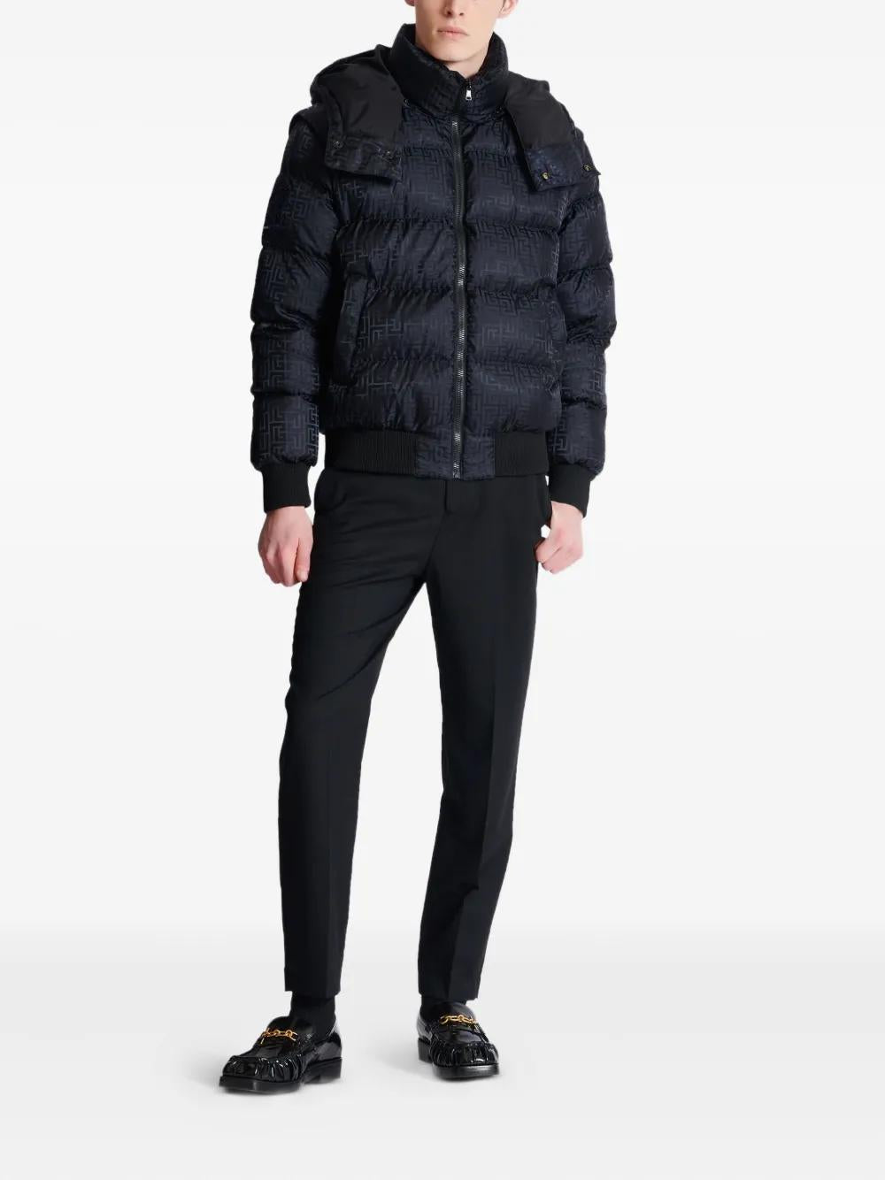 BALMAIN Monogram Jacquard Quilted Jacket