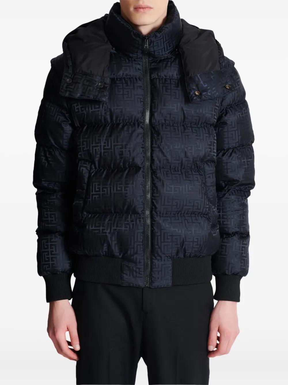 BALMAIN Monogram Jacquard Quilted Jacket