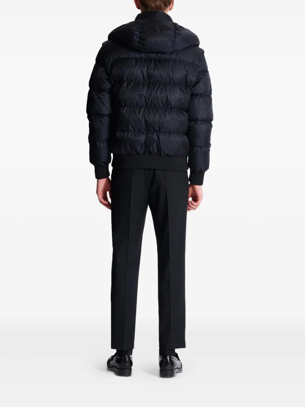BALMAIN Monogram Jacquard Quilted Jacket