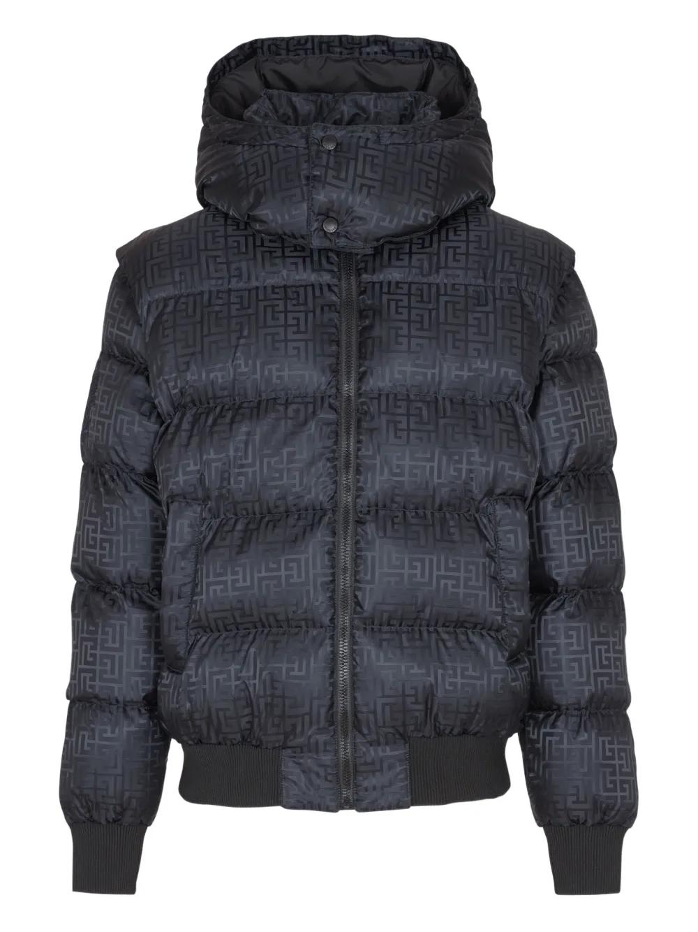 BALMAIN Monogram Jacquard Quilted Jacket