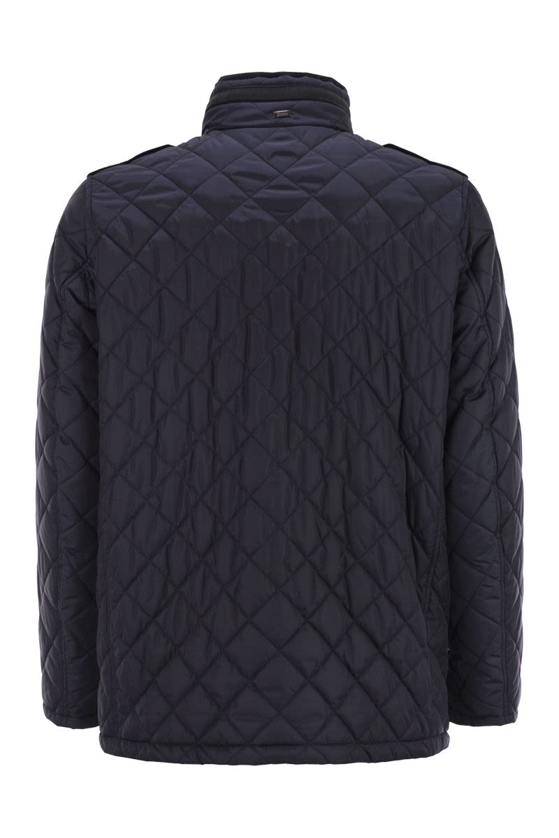 HERNO Men's Field Jacket with Diamond Quilting