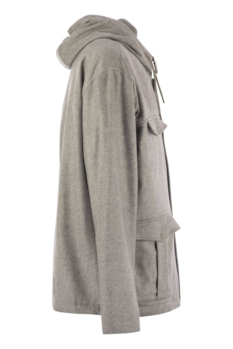 HERNO Men's Field Jacket in Silk and Cashmere