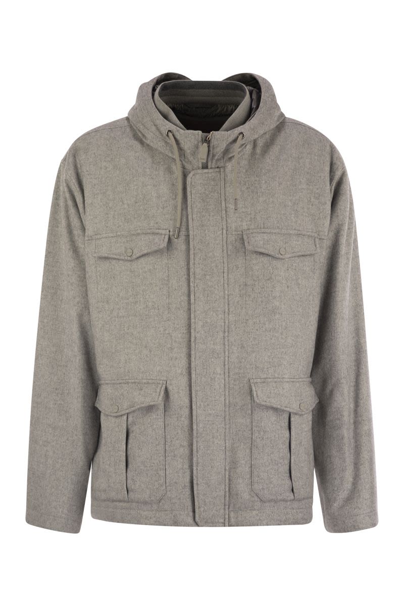 HERNO Men's Field Jacket in Silk and Cashmere