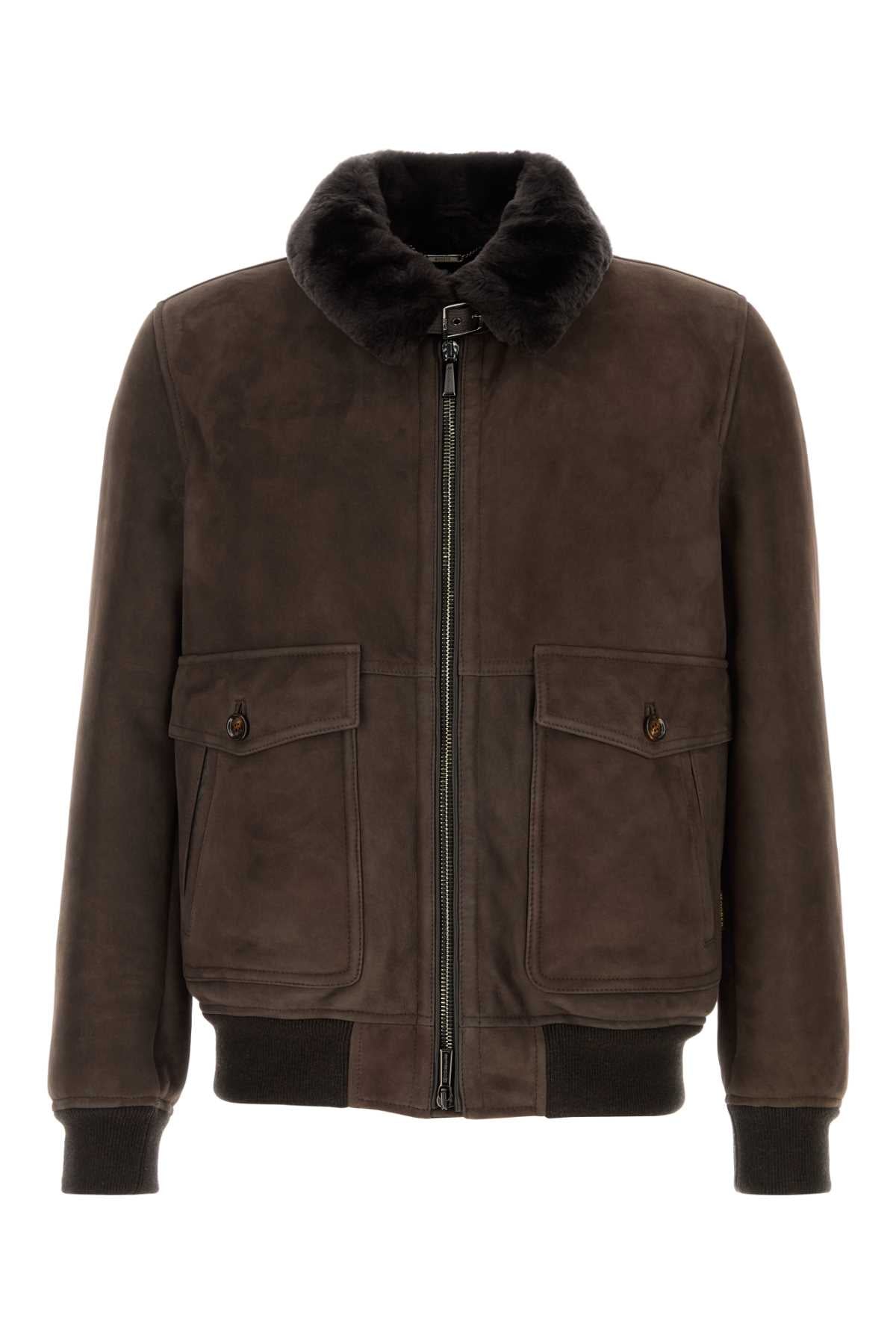 MOORER Men's Bomber Full Shearling Jacket