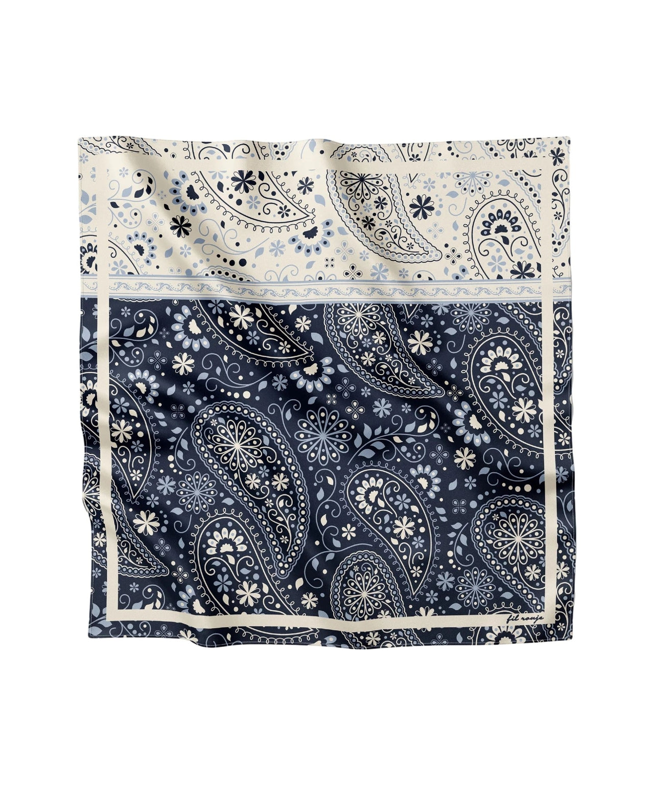 FIL ROUJE Silk Scarf 'Ava' - Modern Elegance