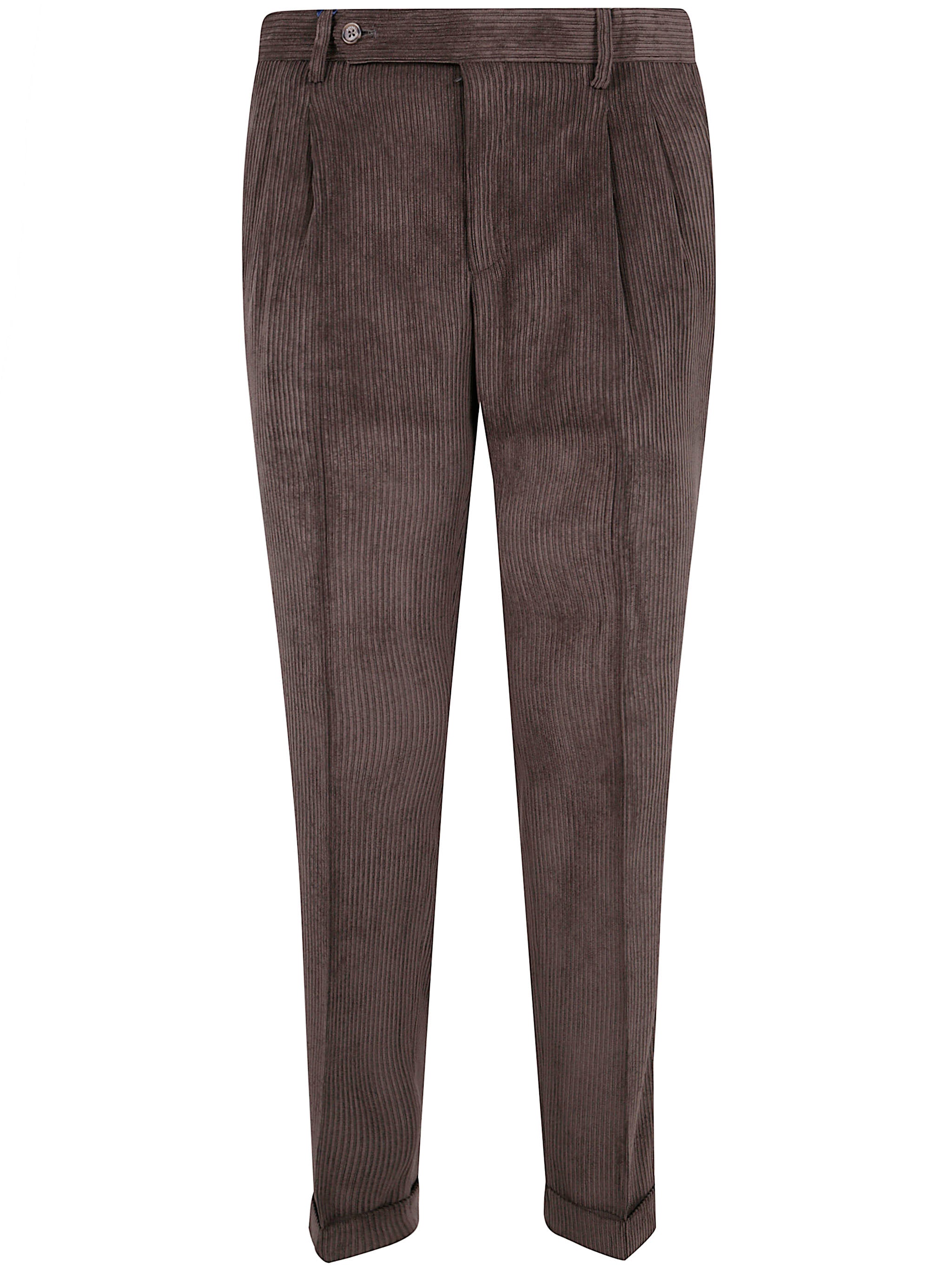 BARBA Napoli Velvet Stripes Double Pences Chino Trousers - FW25
