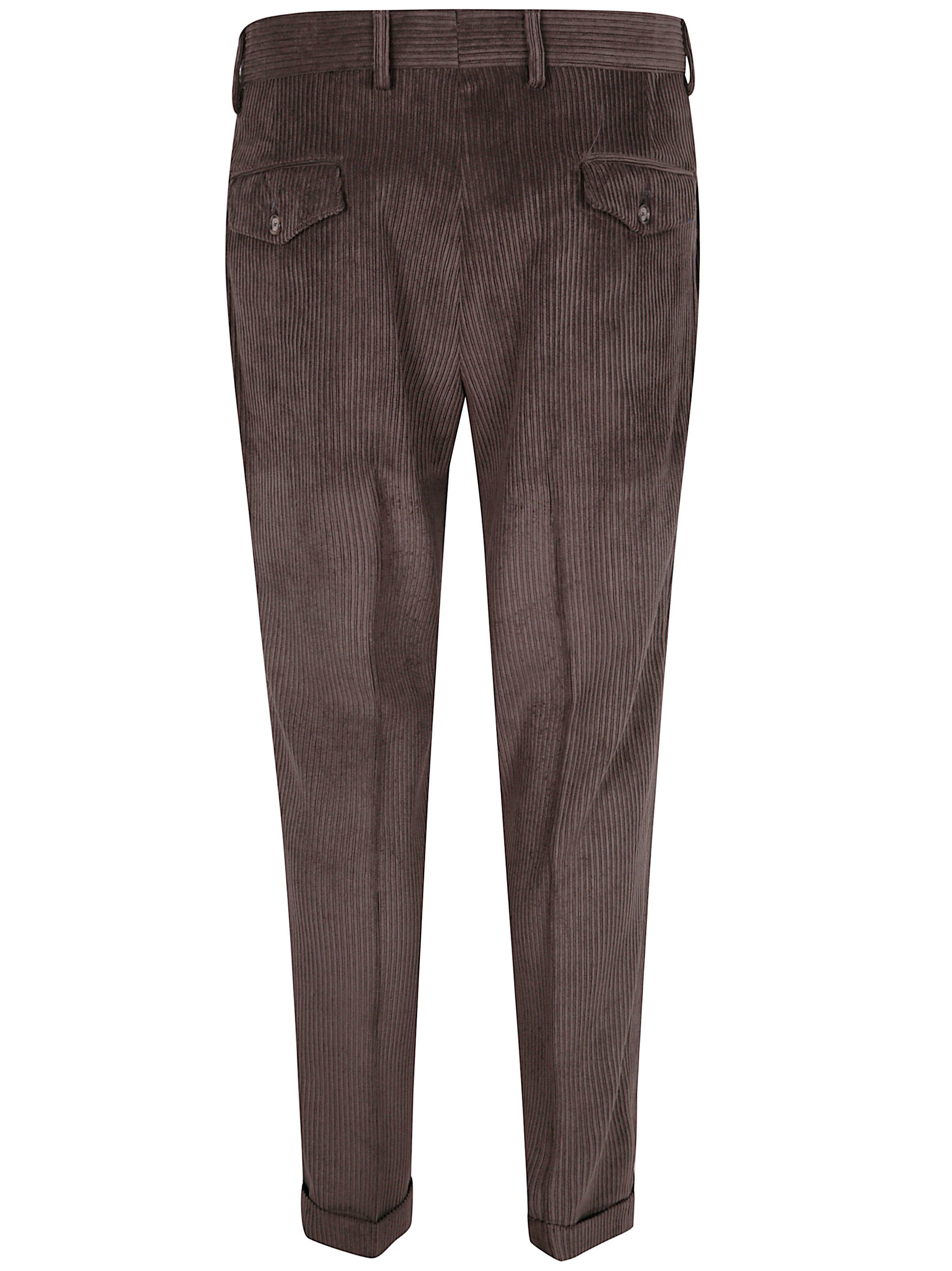 BARBA Napoli Velvet Stripes Double Pences Chino Trousers - FW25