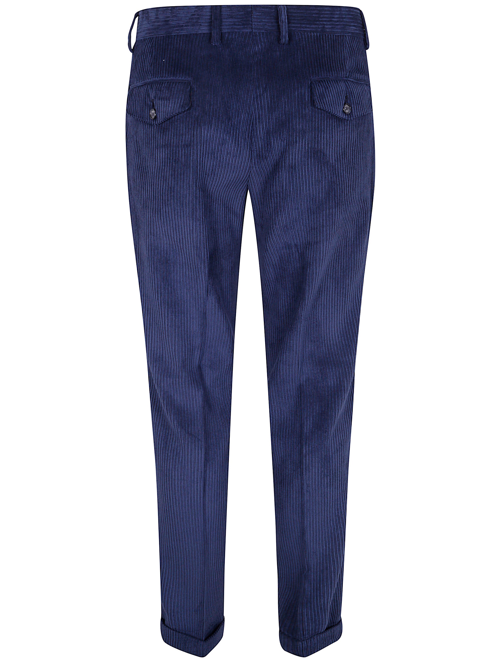 BARBA Napoli Velvet Stripes Double Pences Chino Trousers - FW25