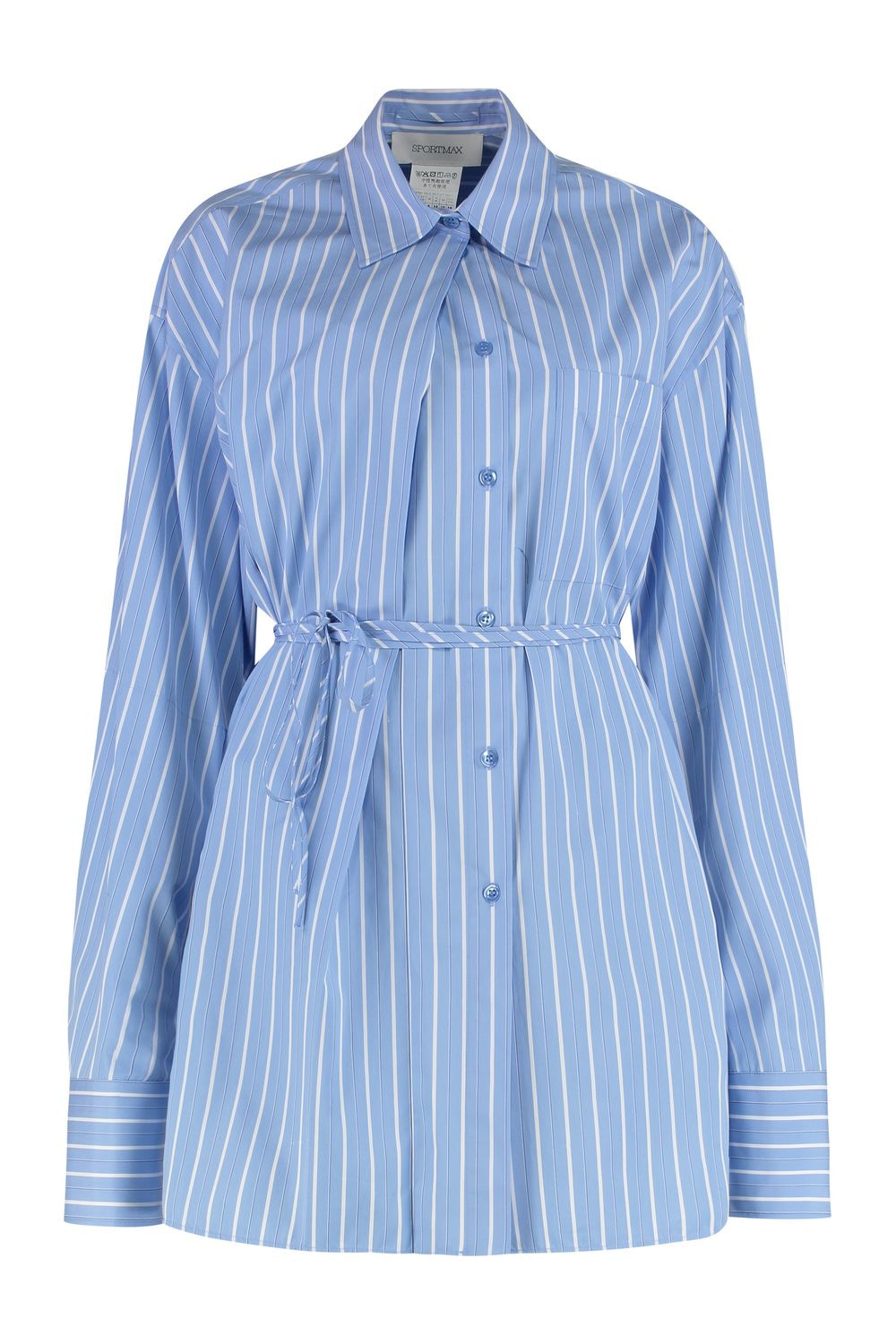 MAX MARA SPORTMAX Striped Shirt with Front Pocket for Women