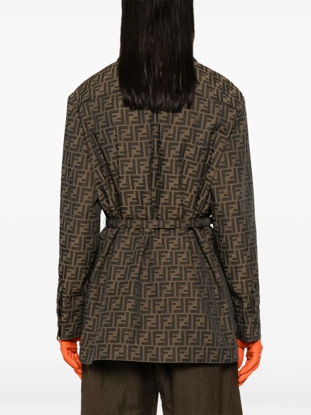 FENDI Jacquard Canvas Shirt Jacket