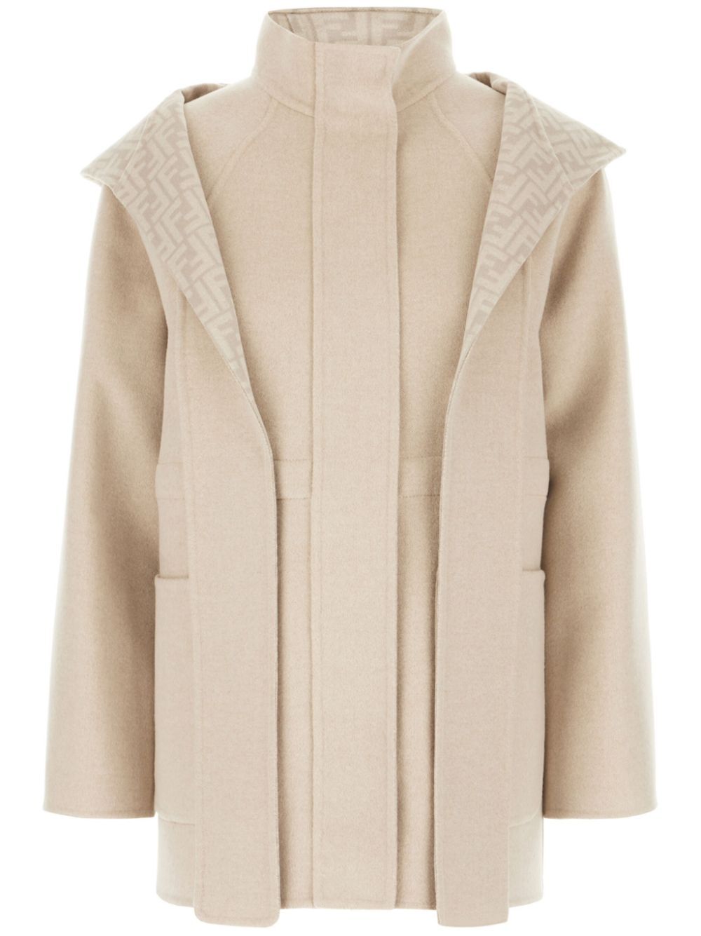 FENDI Wool Blend Parka Jacket with Removable Hood - Women’s FW25