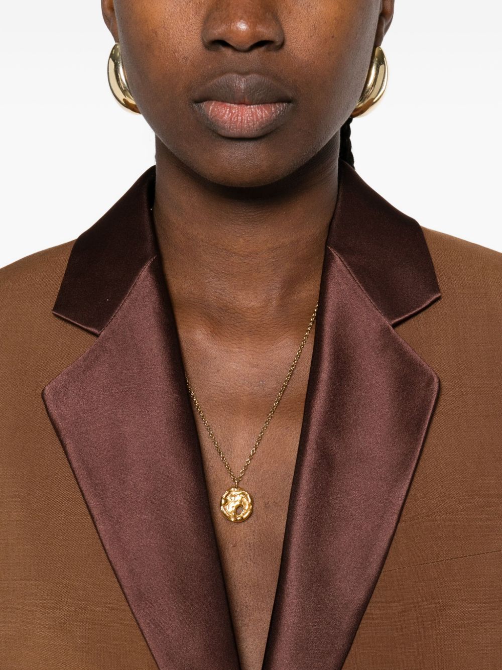 FENDI Wool Single-Breasted Jacket with Satin Lapels - FW25