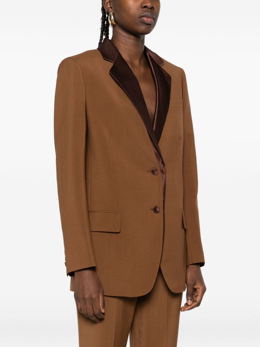 FENDI Wool Blend Tailored Blazer