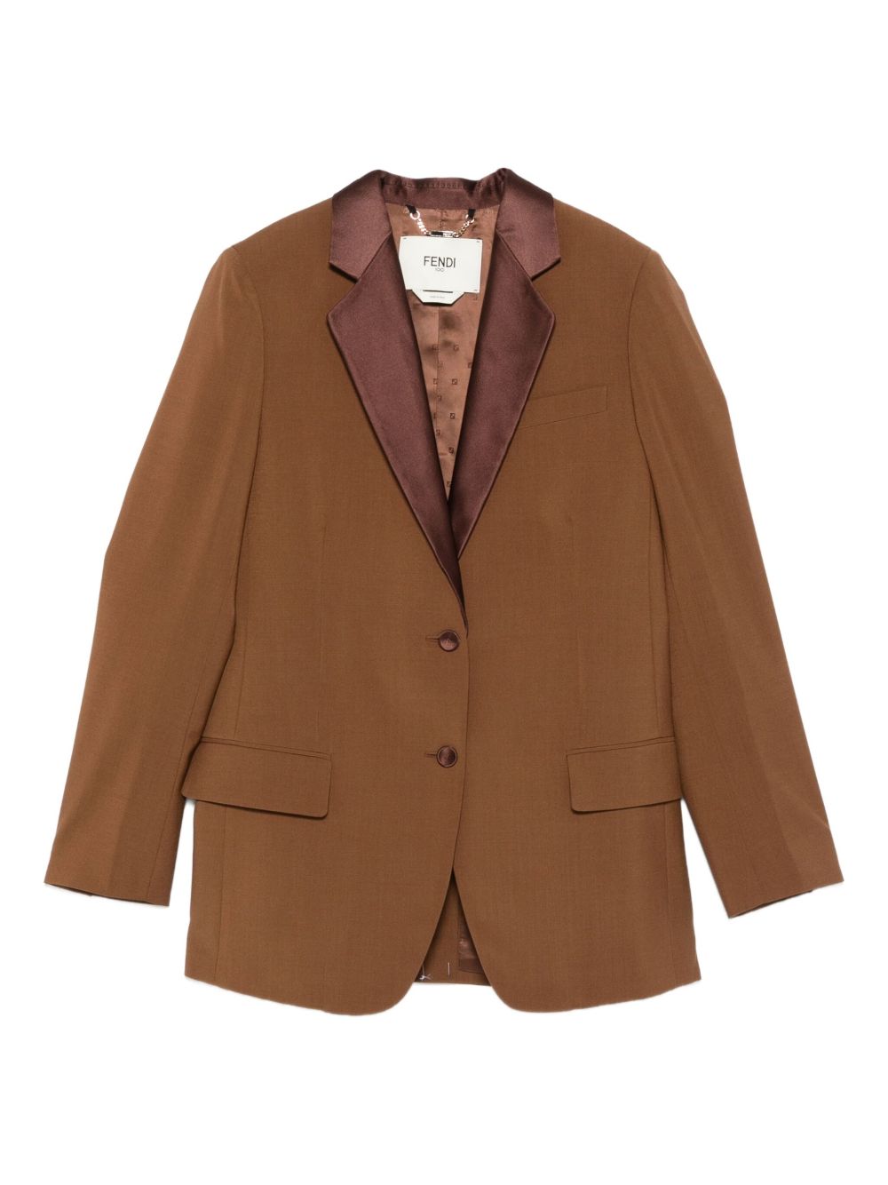 FENDI Wool Blend Tailored Blazer