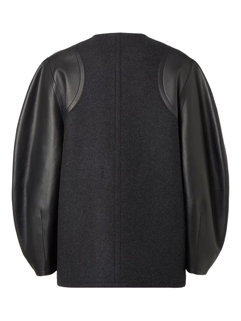 FENDI Wool Nappa Leather Puff Sleeve Jacket