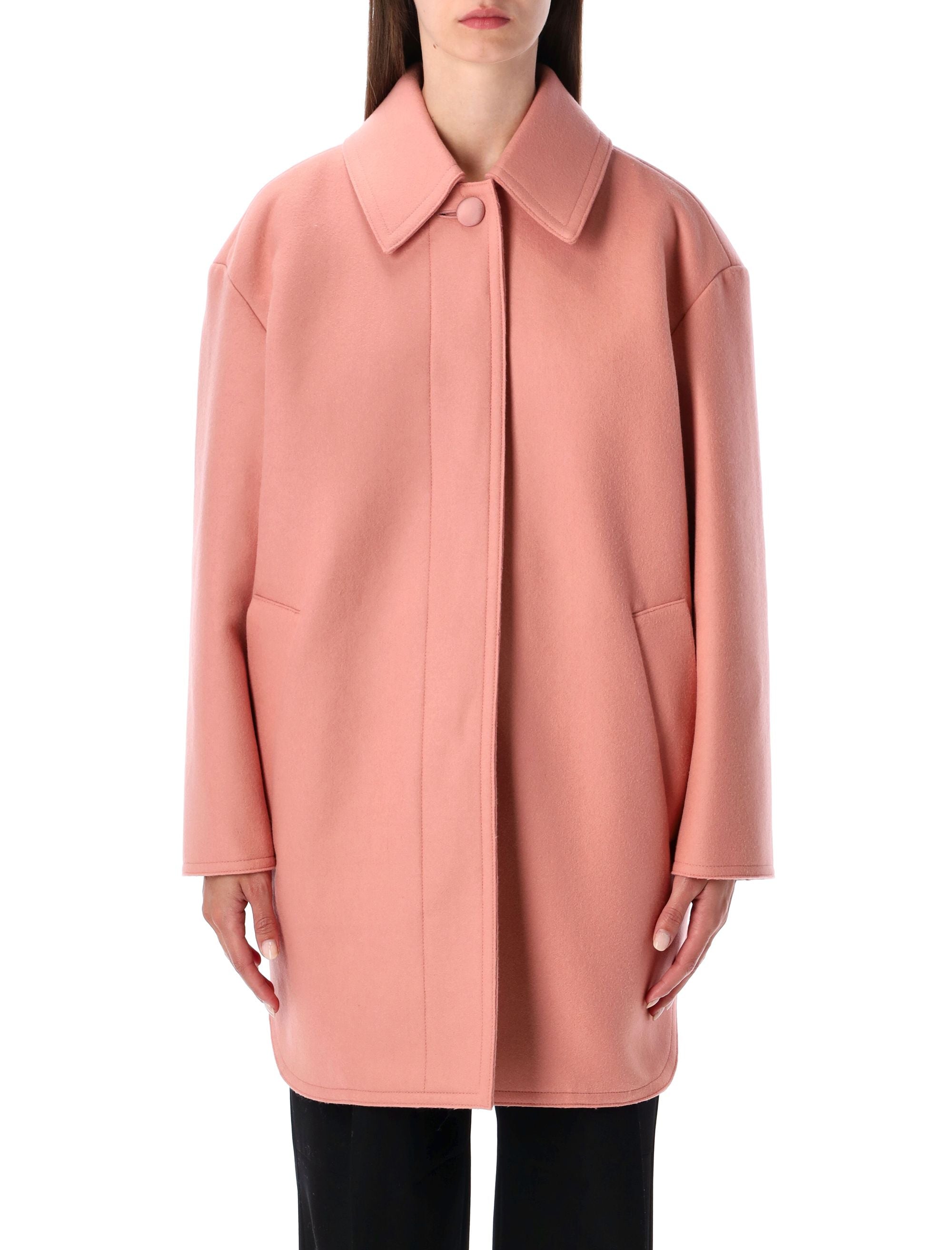 FENDI Wool Felt Single-Breasted Midi Jacket