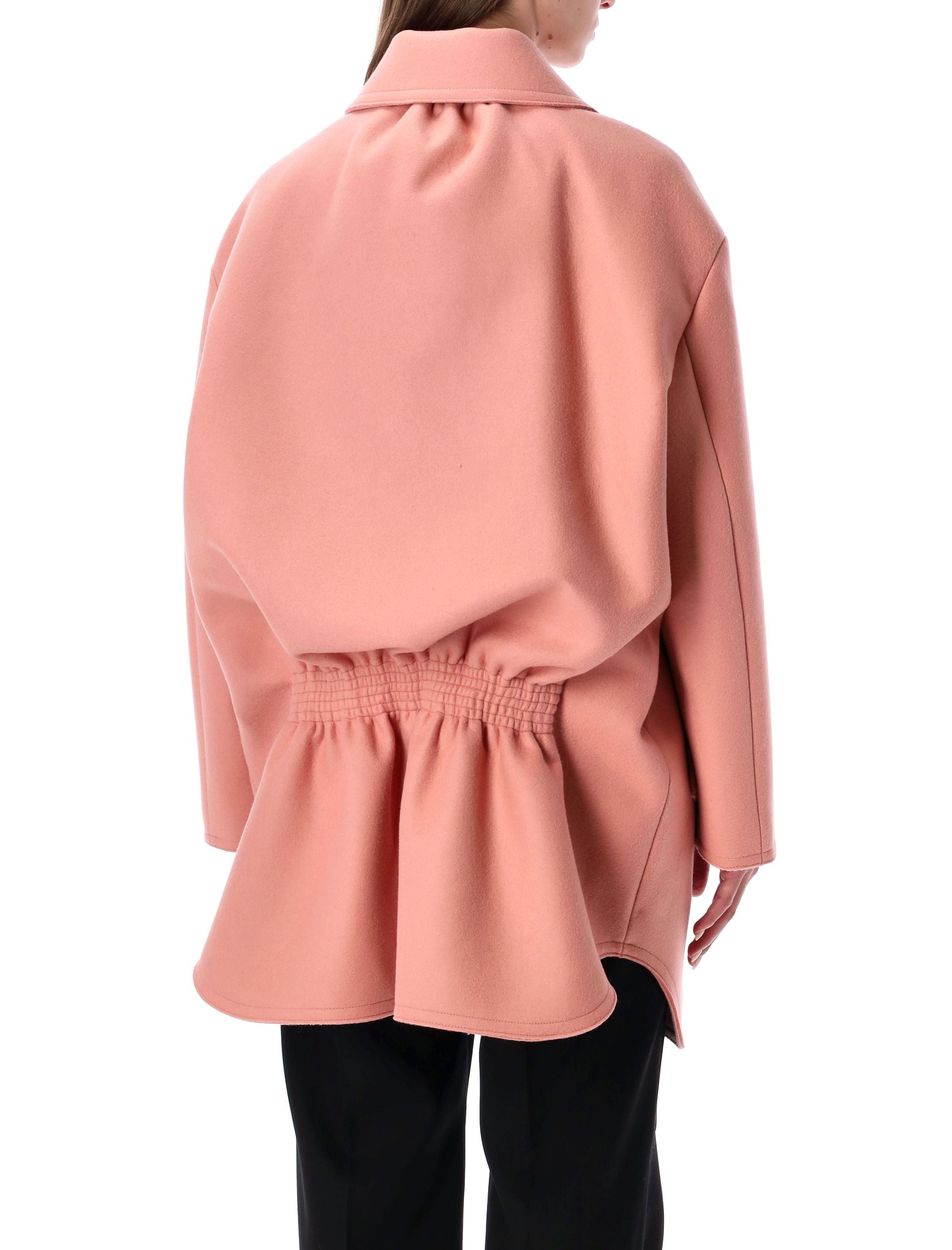 FENDI Wool Felt Single-Breasted Midi Jacket