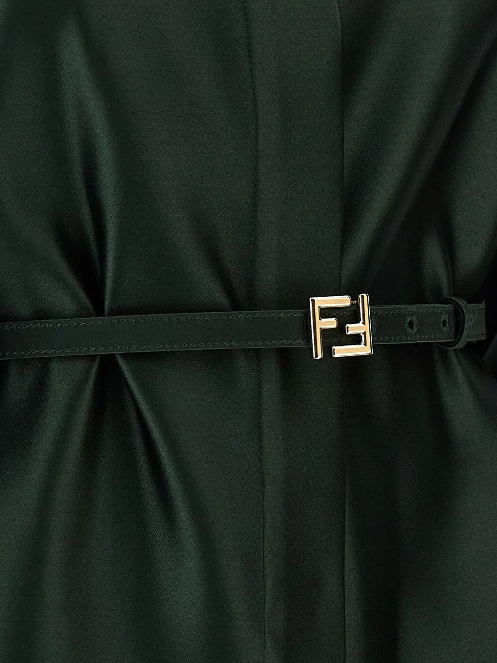 FENDI Duchess Satin Jacket with Balloon Sleeves