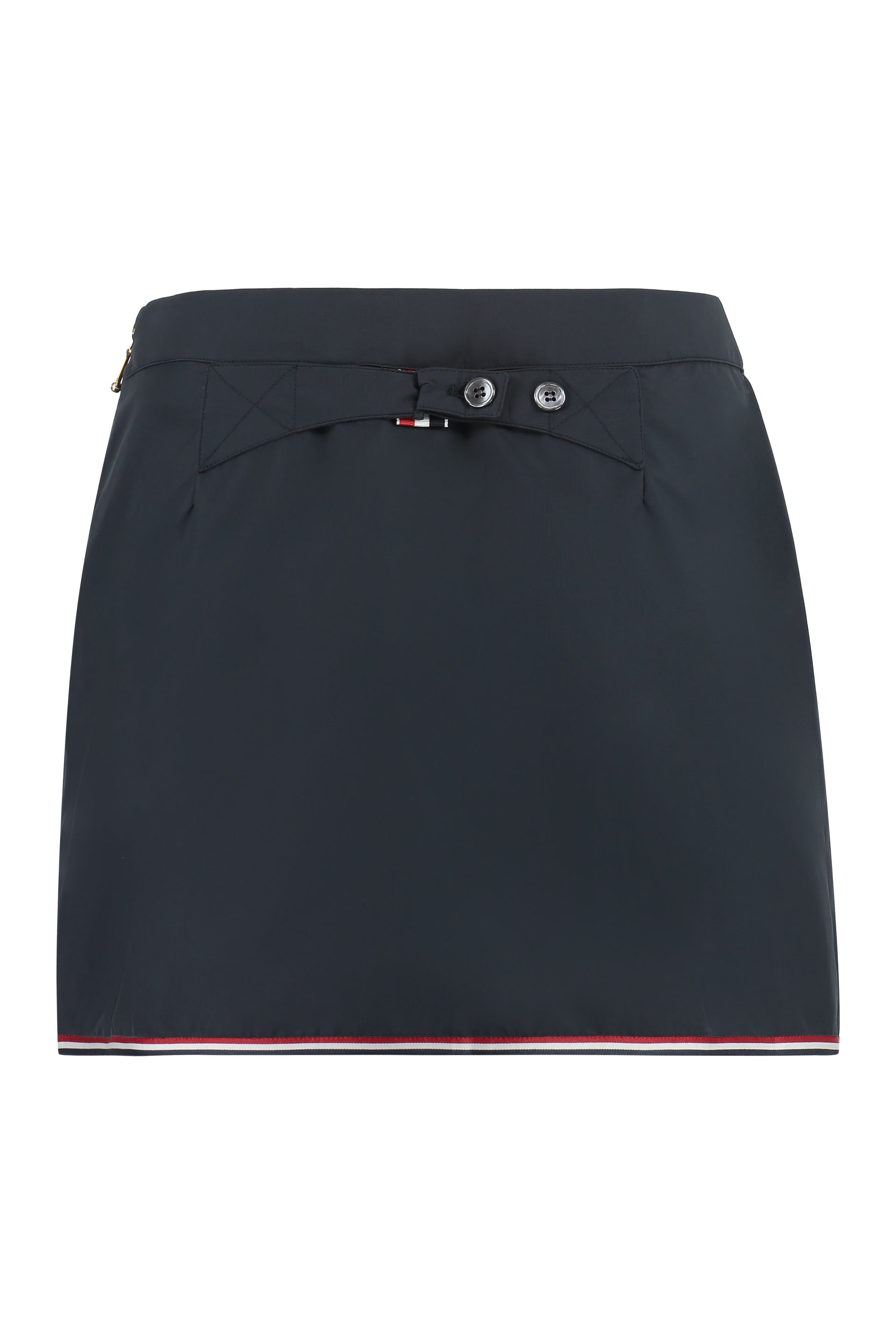 THOM BROWNE Technical Fabric Women's Mini Skirt with Contrasting Edges