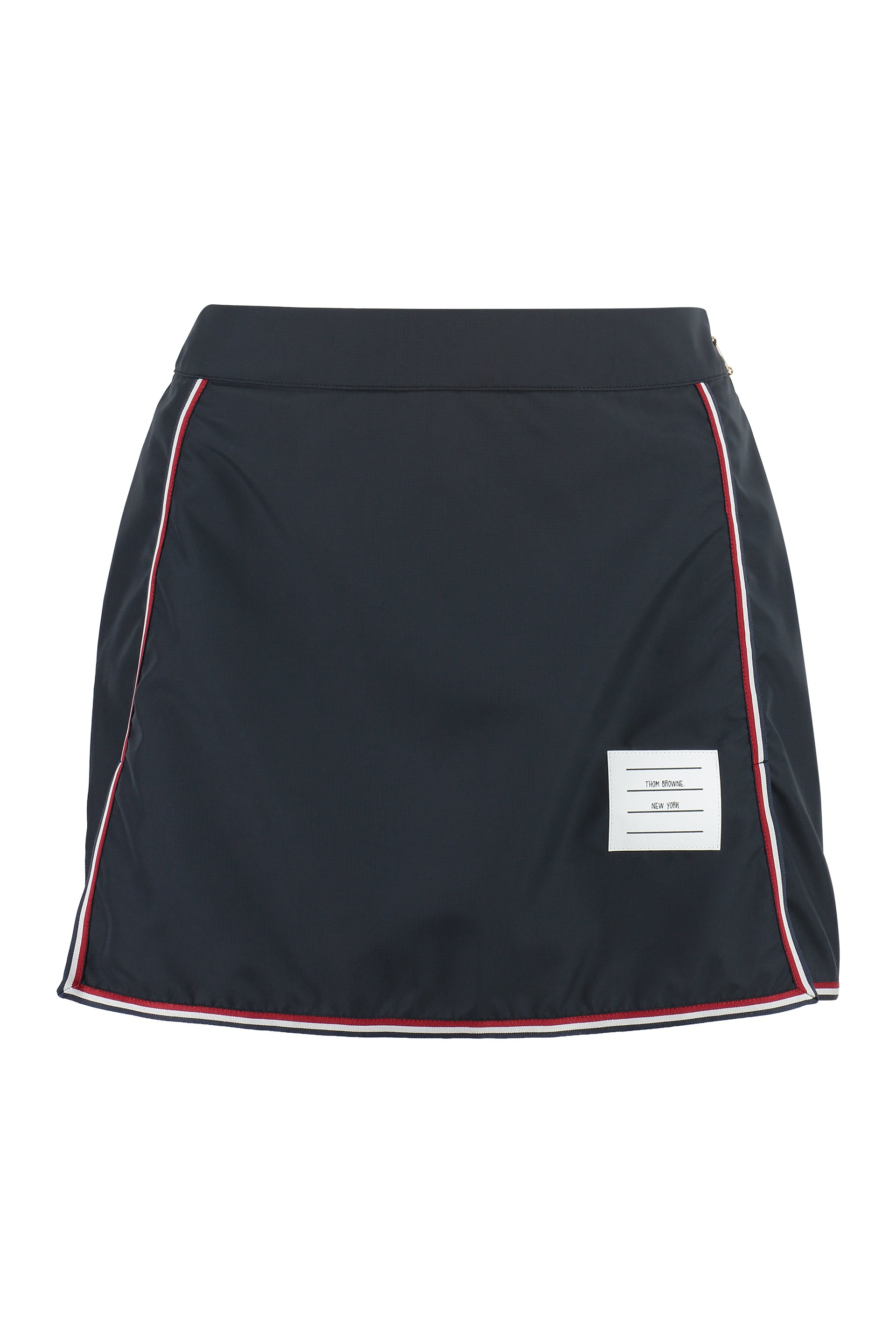 THOM BROWNE Technical Fabric Women's Mini Skirt with Contrasting Edges