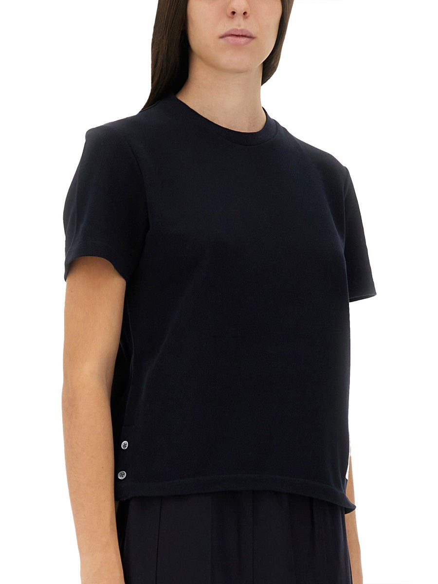 THOM BROWNE Striped Cotton T-Shirt - Size 40