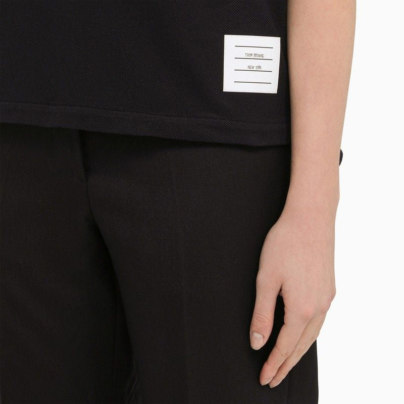 THOM BROWNE Crew-Neck T-Shirt with Tricolor Detail