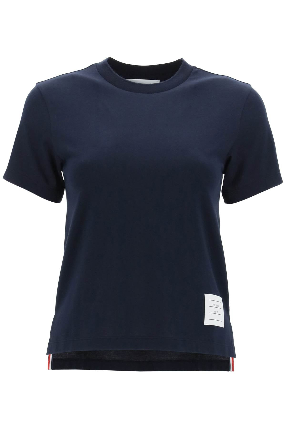 THOM BROWNE Asymmetric Crew-Neck T-Shirt for Women