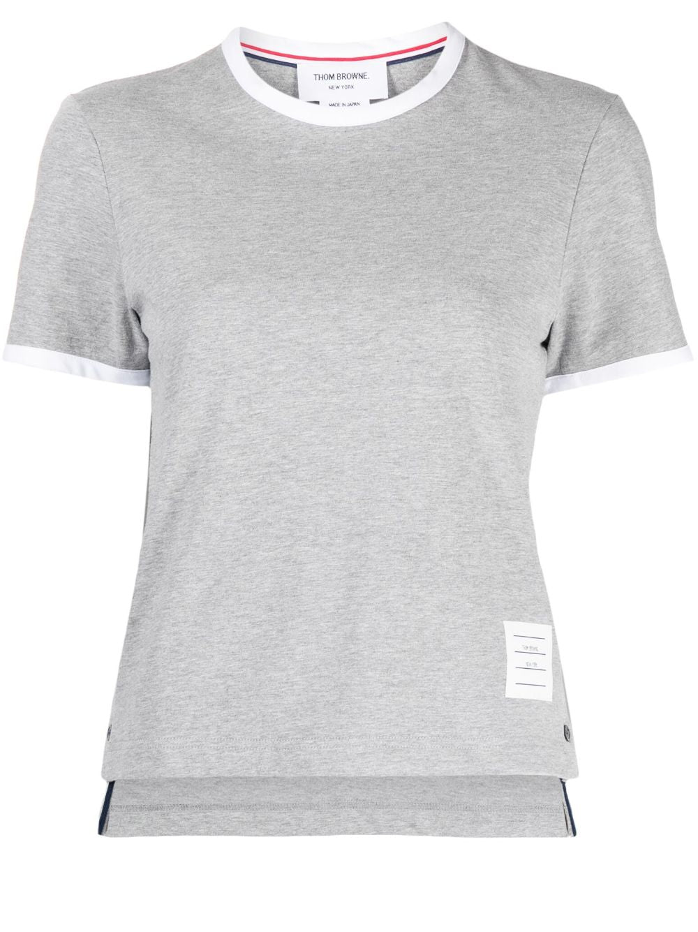 THOM BROWNE Women's Cotton Mini T-Shirt with Asymmetric Hem