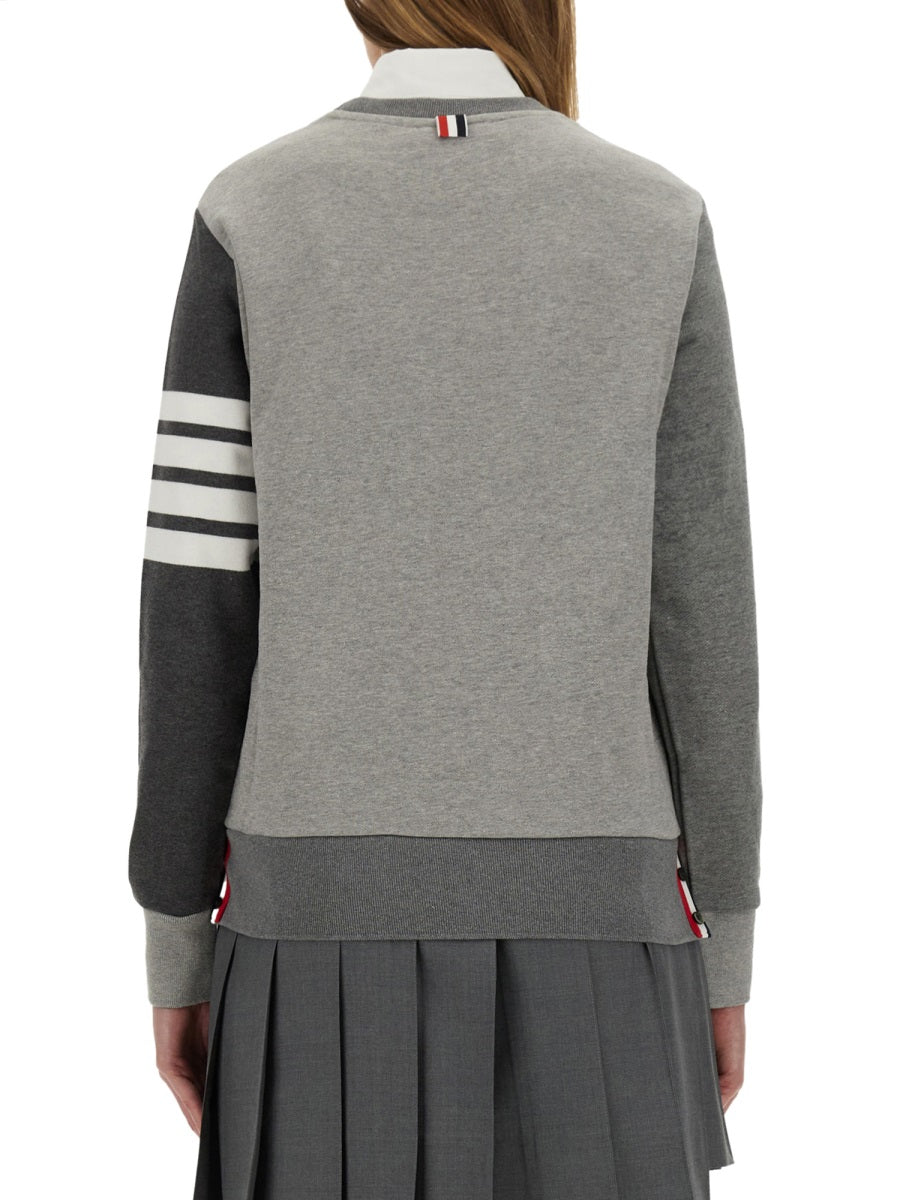 THOM BROWNE Classic Loopback 4Bar Sweatshirt (Size 40 IT)