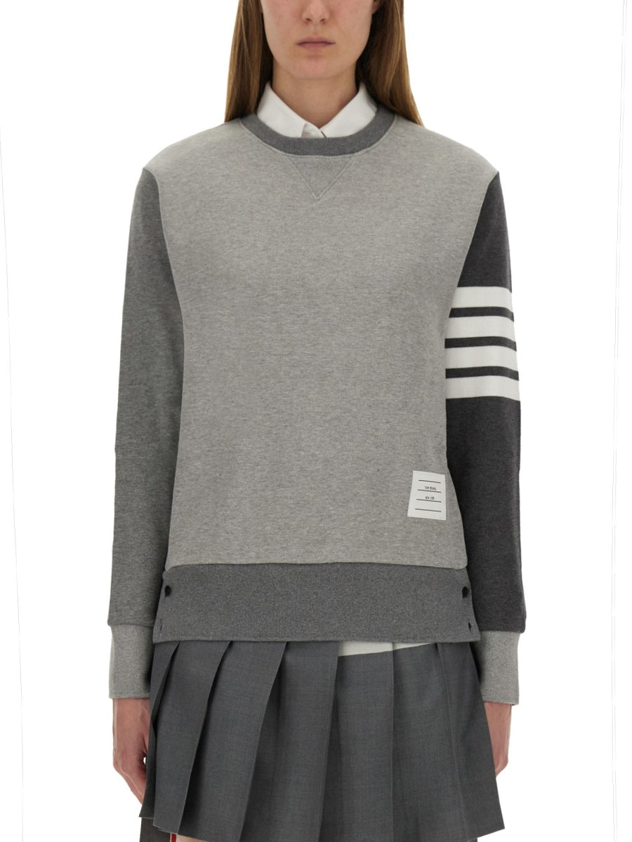 THOM BROWNE Classic Loopback 4Bar Sweatshirt (Size 40 IT)