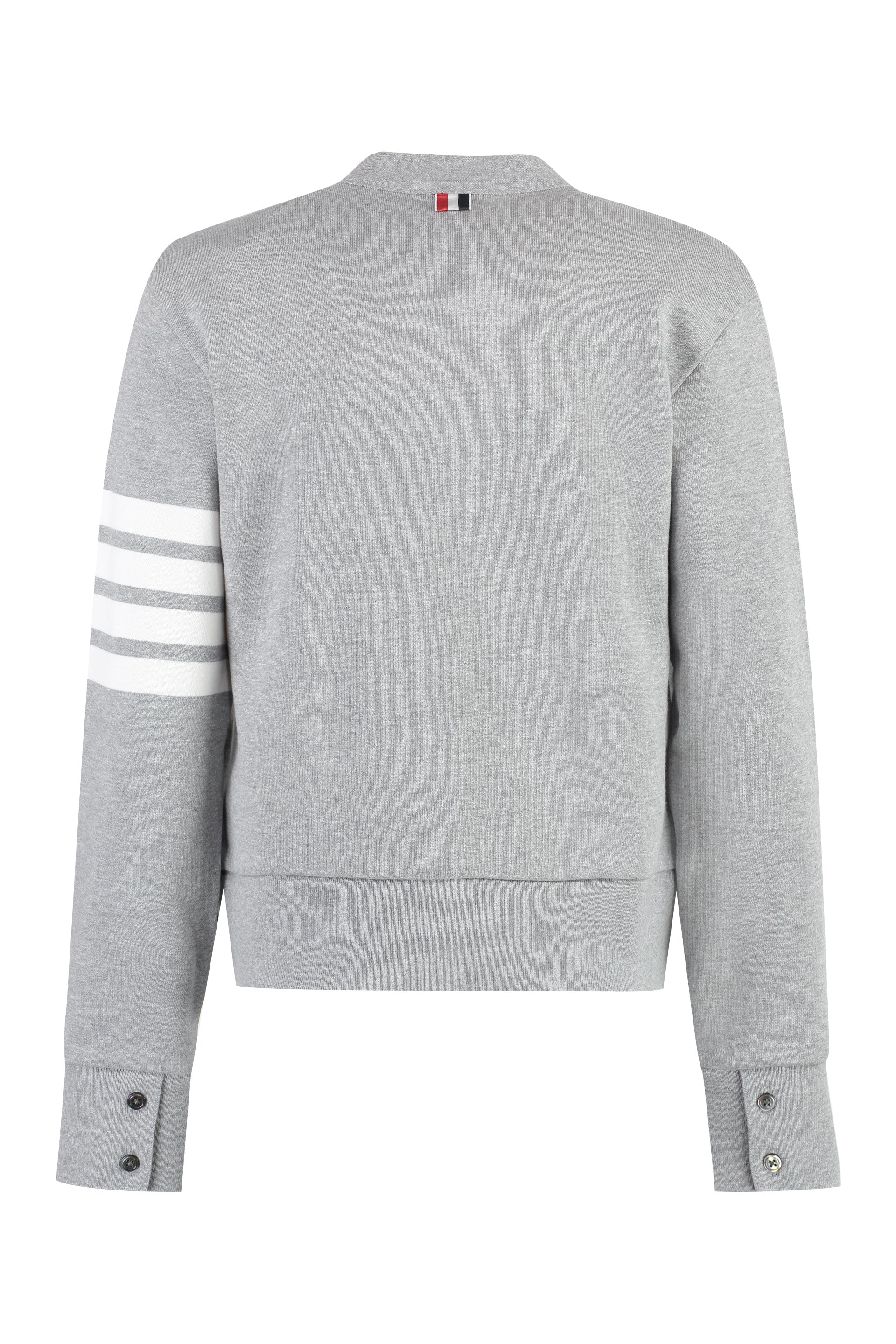 THOM BROWNE V-Neck Cotton Cardigan for Women