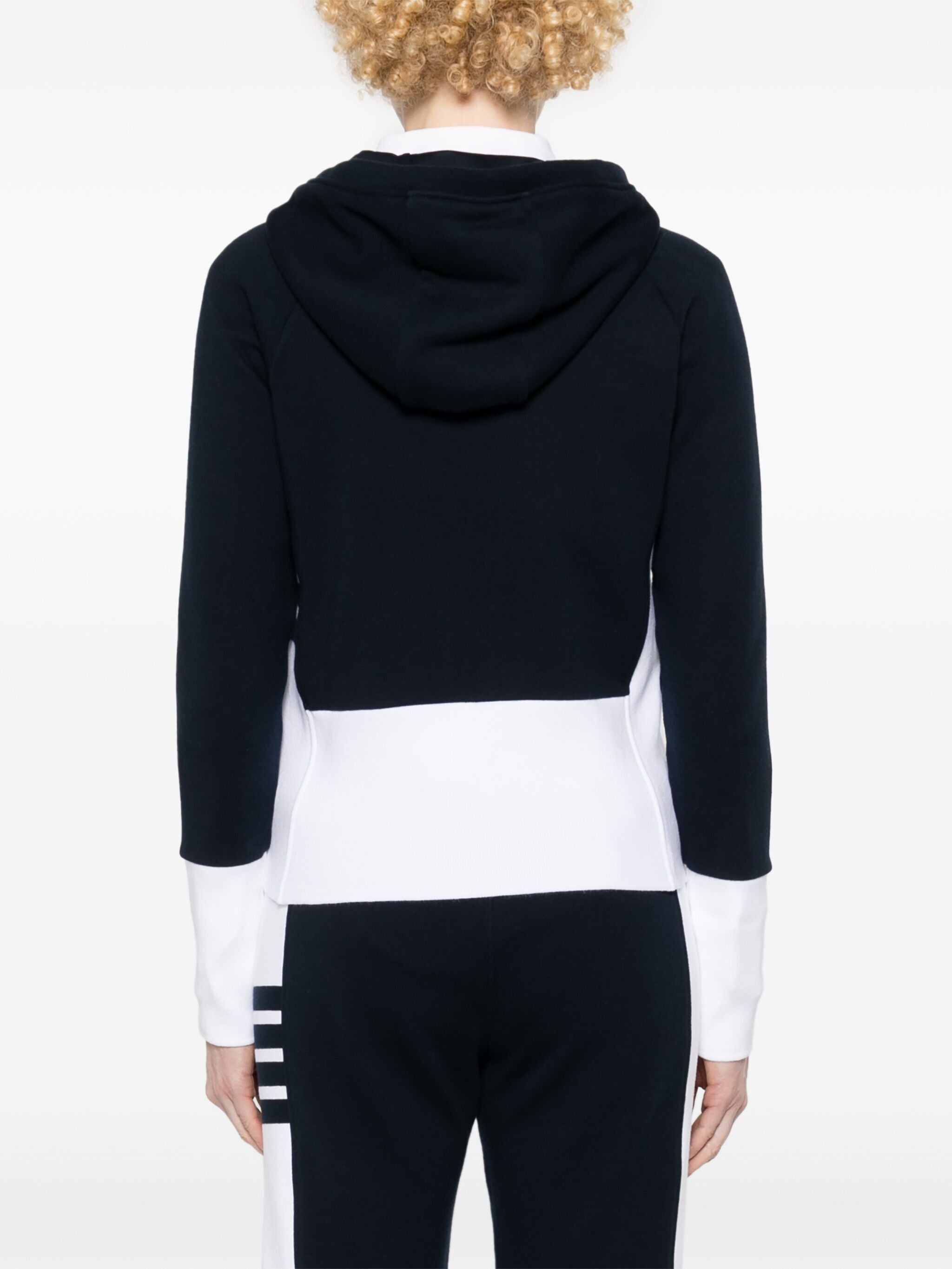 THOM BROWNE Engineered 4 Bar Blouson Zip Up Hoodie for Women
