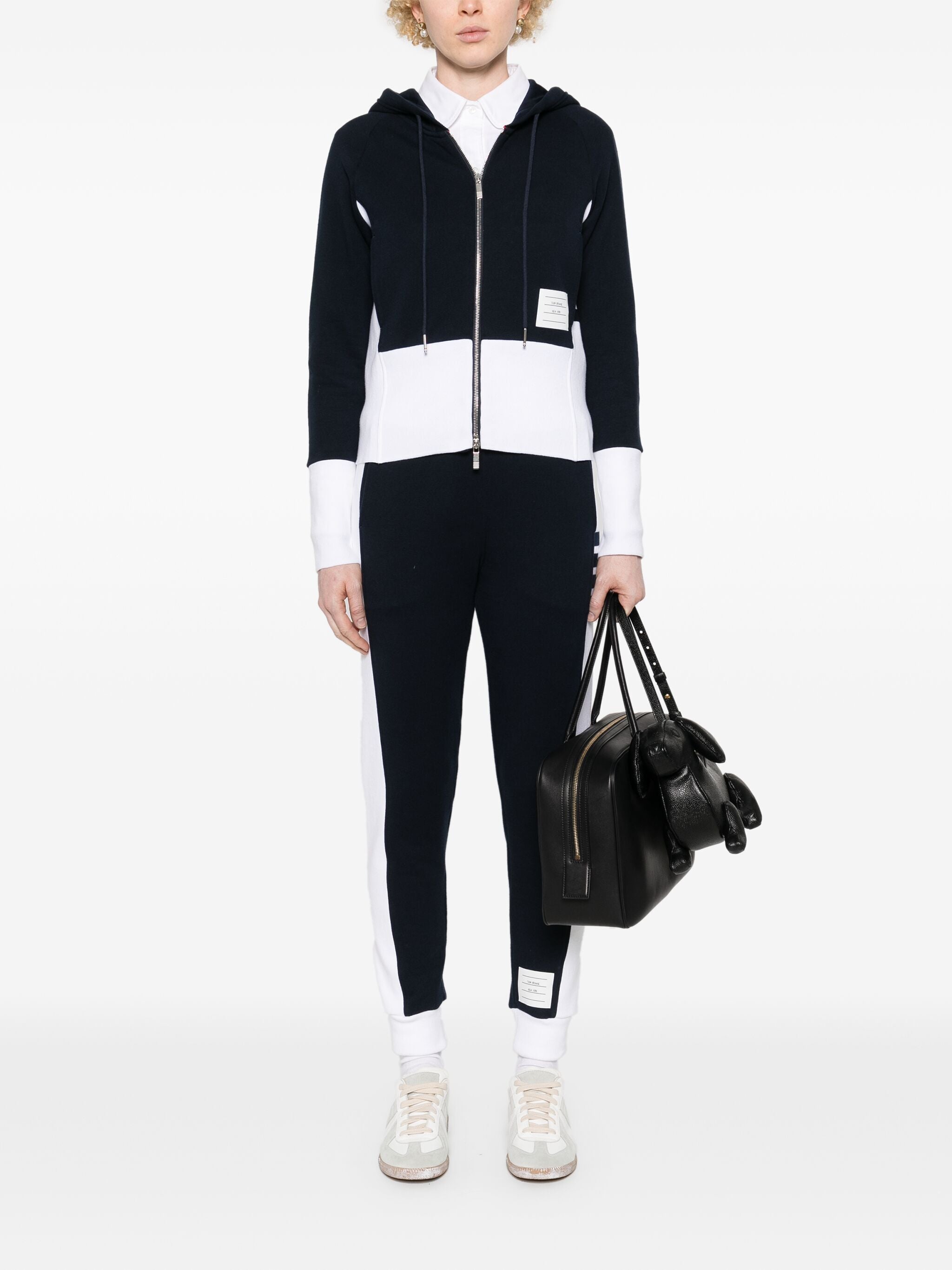 THOM BROWNE Engineered 4 Bar Blouson Zip Up Hoodie for Women