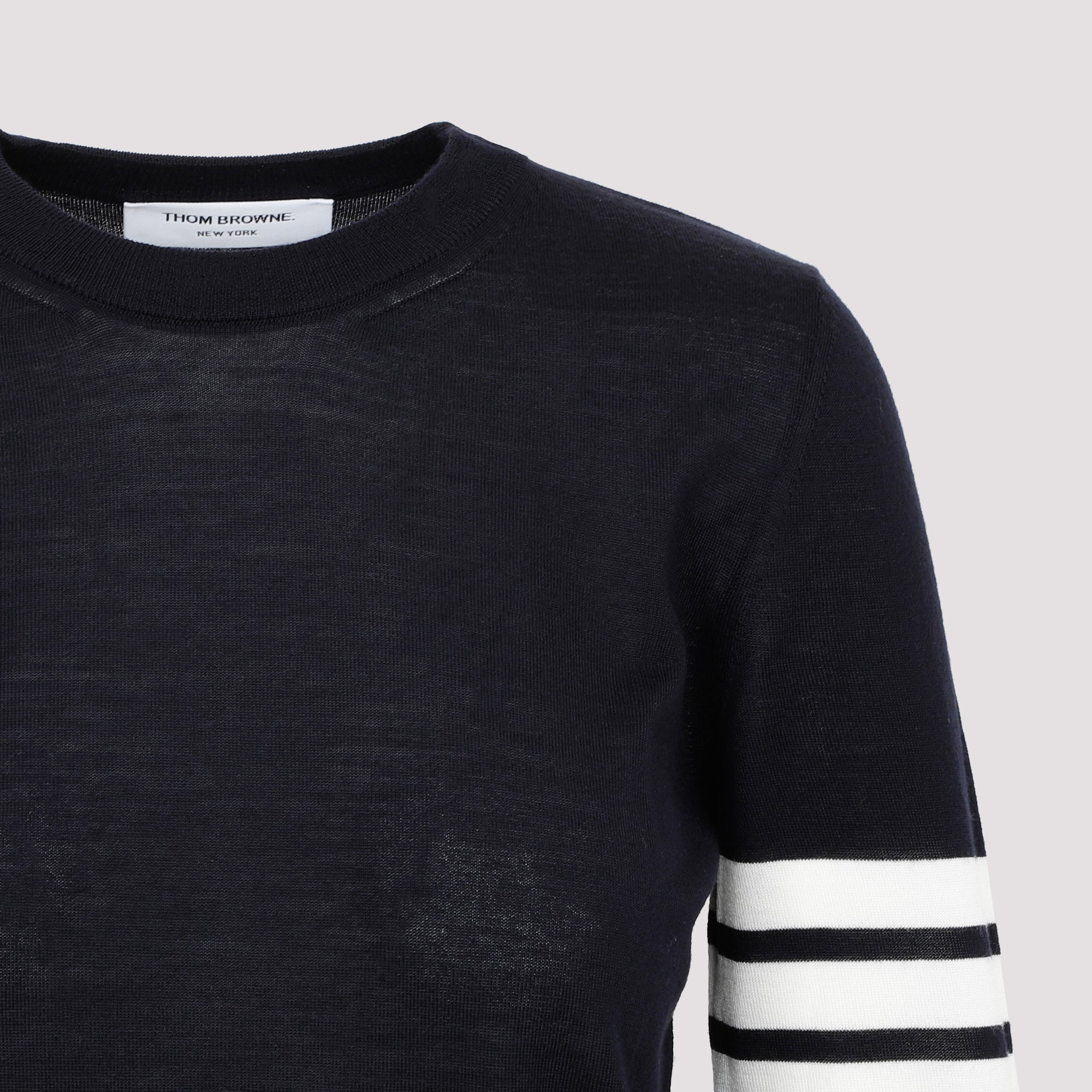 THOM BROWNE Wool 4-Bar Relaxed Pullover for Women