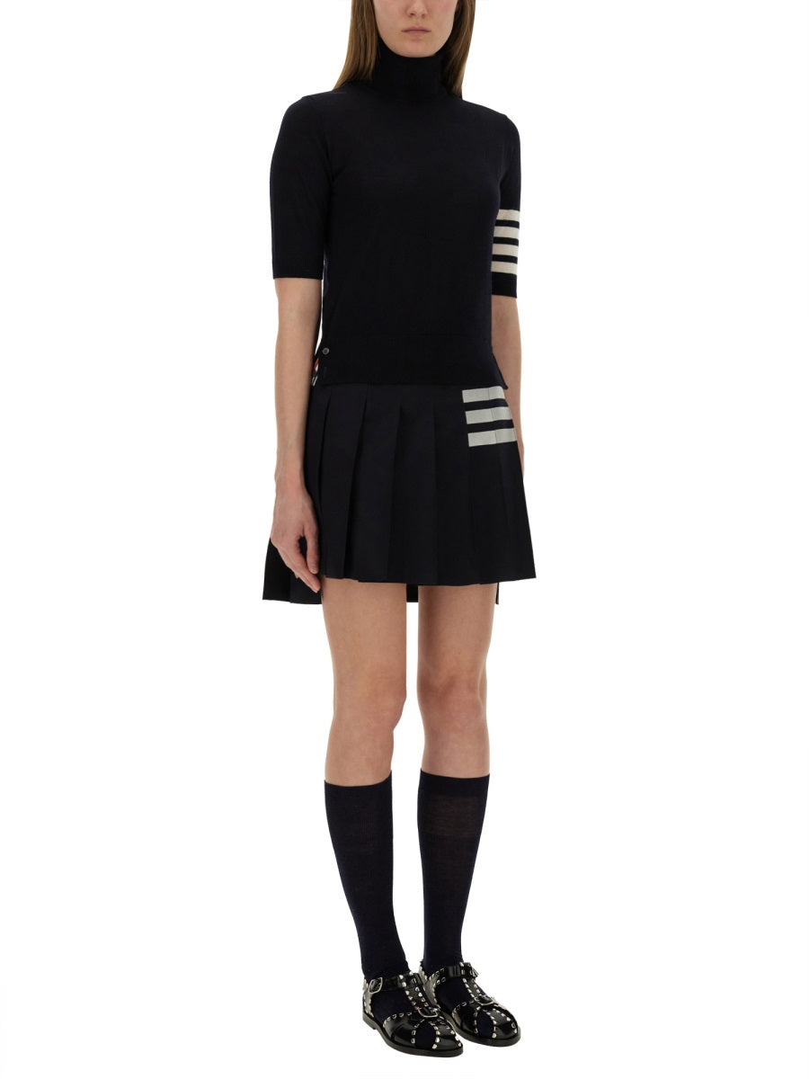 THOM BROWNE 4-Bar Turtleneck T-Shirt (Size 40 IT)