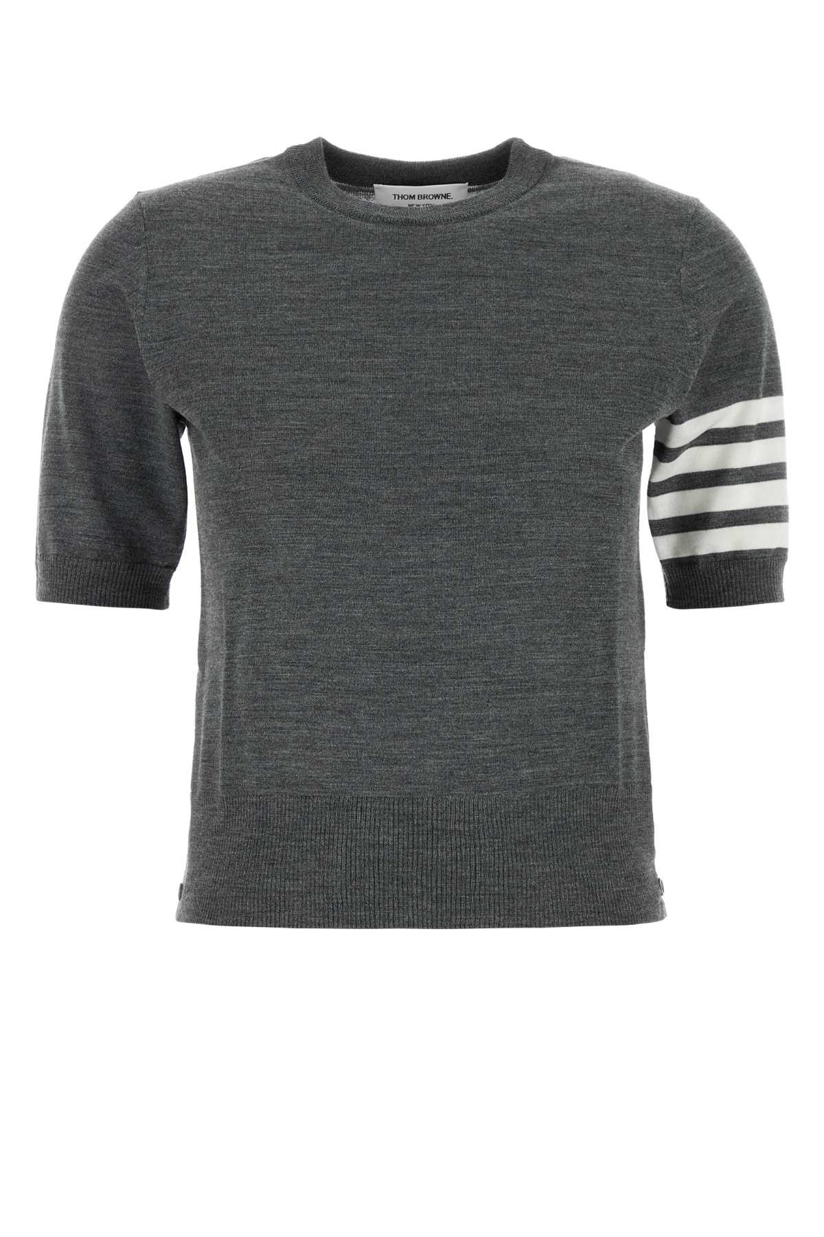 THOM BROWNE 4-Bar Wool Top for Women