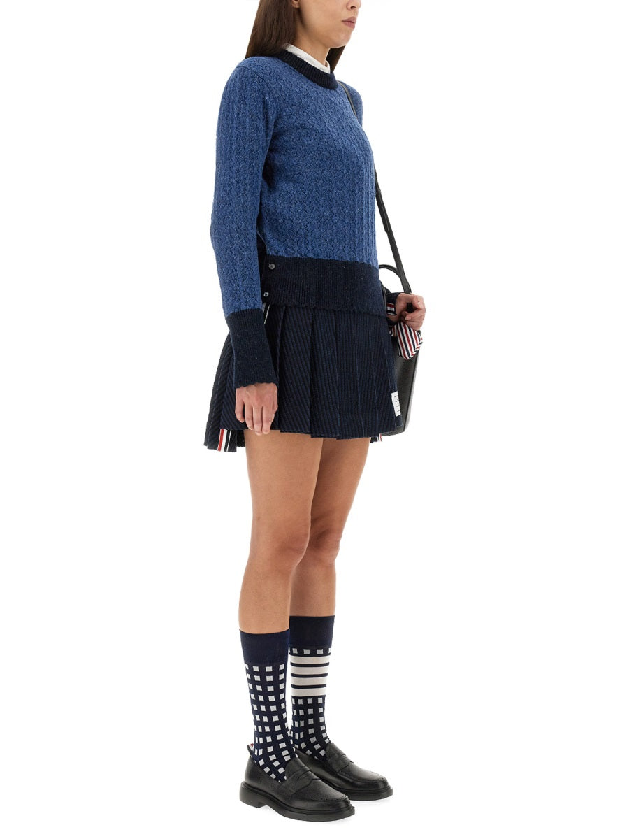 THOM BROWNE 4Bar Stripe T-Shirt - Women's Fit