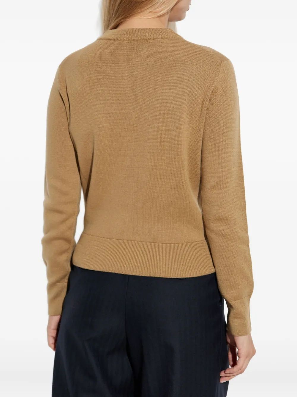 AMI PARIS Classic Round Collar Cardigan for Women