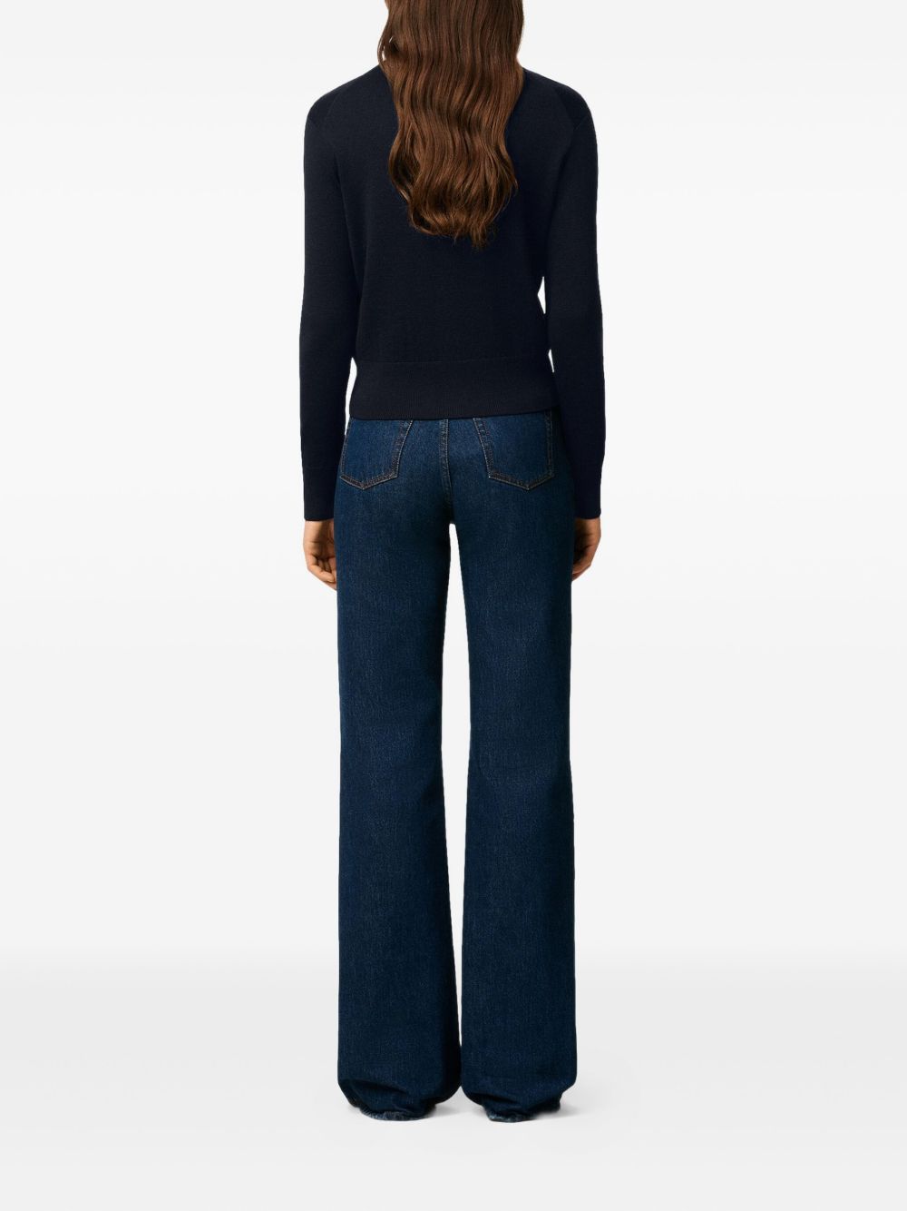 AMI PARIS Wool Knit Cardigan with Buttoned Front