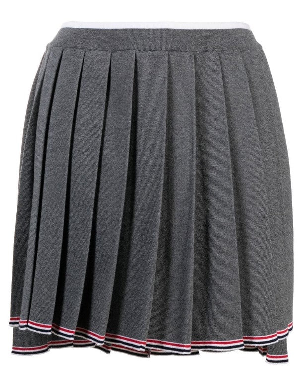 THOM BROWNE Wool Blend Mini Skirt