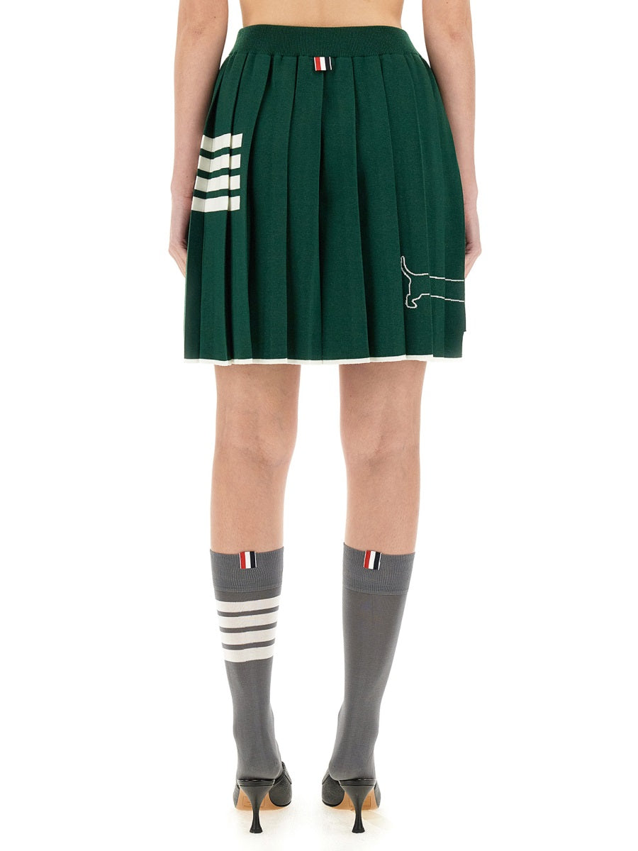 THOM BROWNE Elegant Pleated Mini Skirt - Size 38