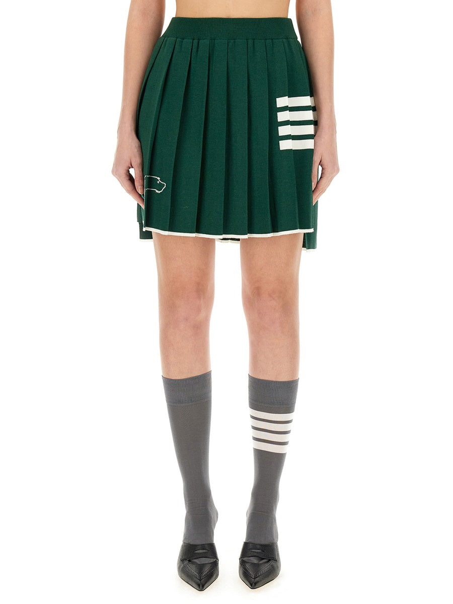 THOM BROWNE Elegant Pleated Mini Skirt - Size 38