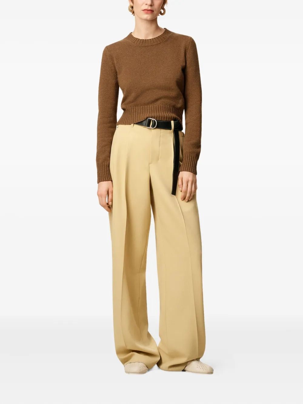 AMI PARIS Classic Crew Neck Cashmere Knit Sweater