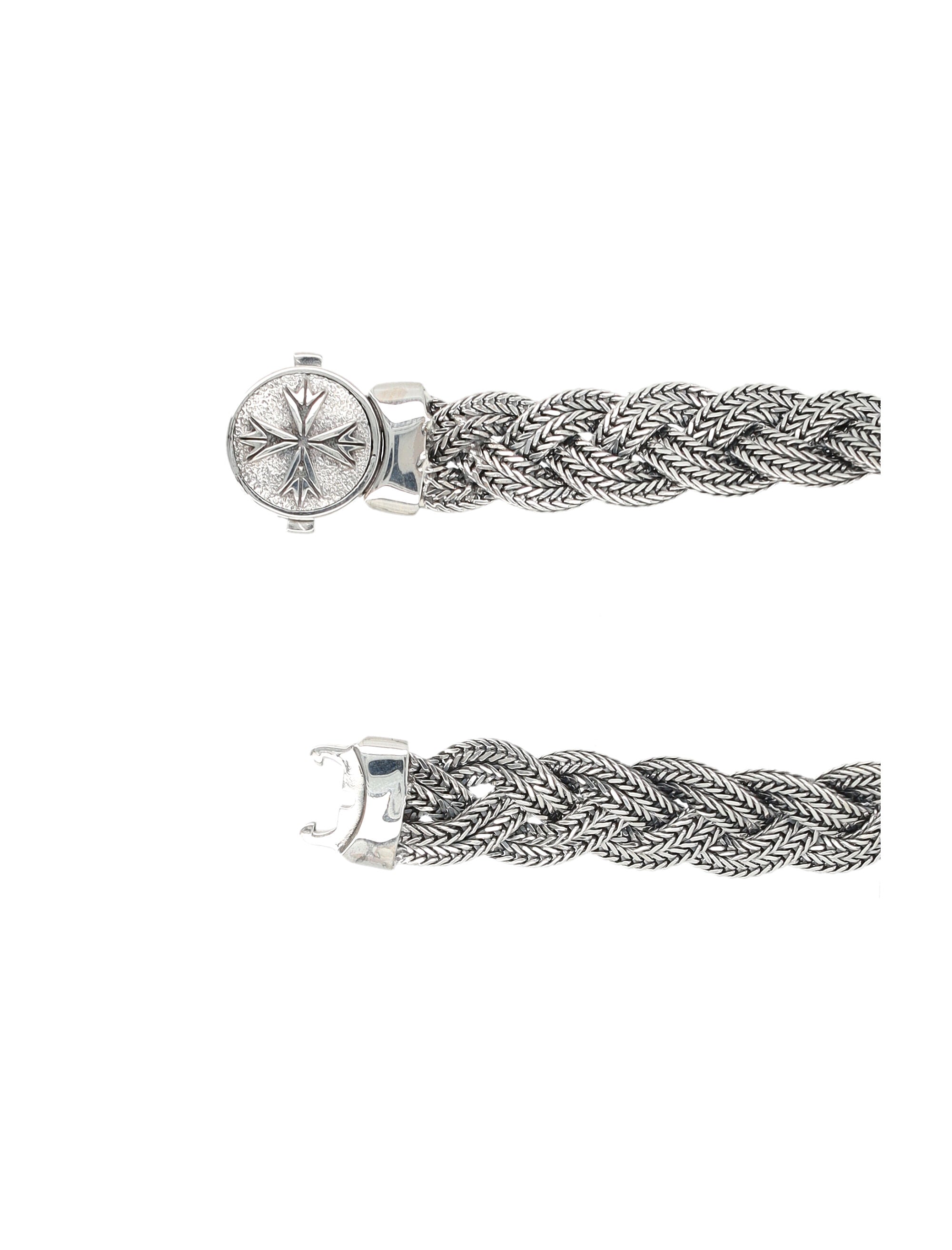 EMANUELE BICOCCHI Large Diamond-Cut Flat Braided Bracelet