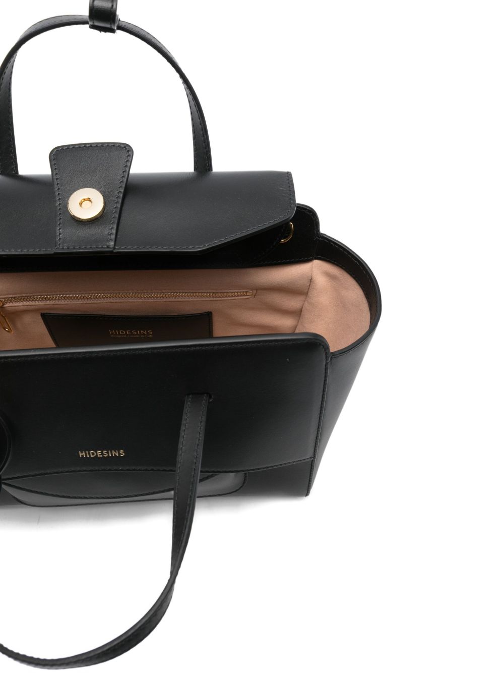 HIDESINS Medium Leather Flap Tote Handbag