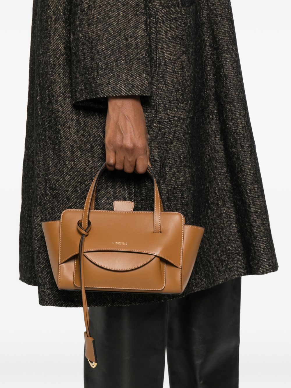 HIDESINS Mini Flap Small Leather Tote Handbag