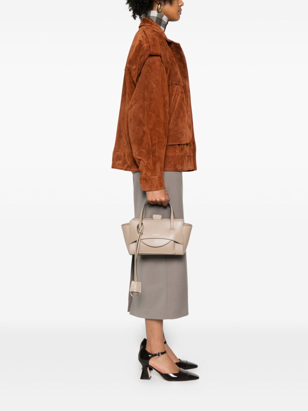 HIDESINS Mini Flap Leather Tote Handbag