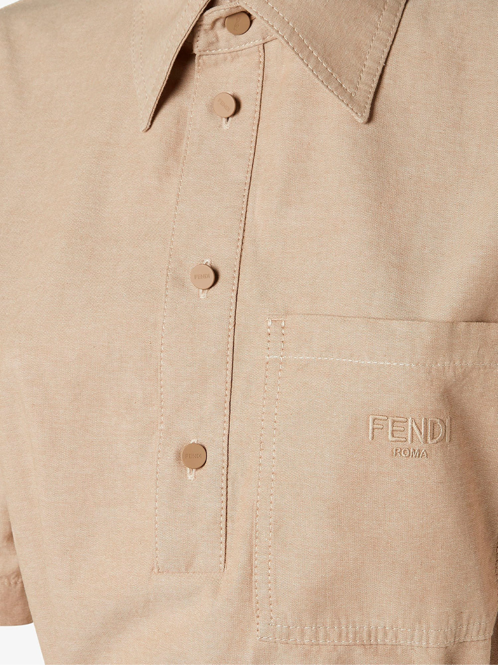 FENDI Chic Mini Chambray Short Dress for Women